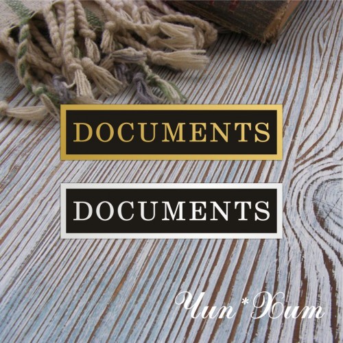 Бирка зеркальная "DOCUMENTS"